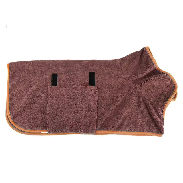 Drying robe in brown