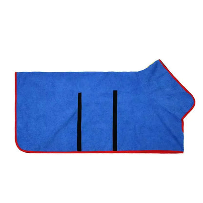 Drying robe in blue