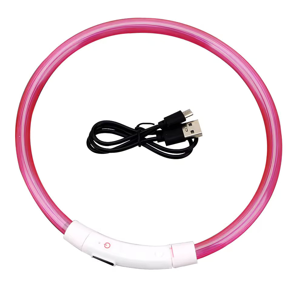 LED collar in pink
