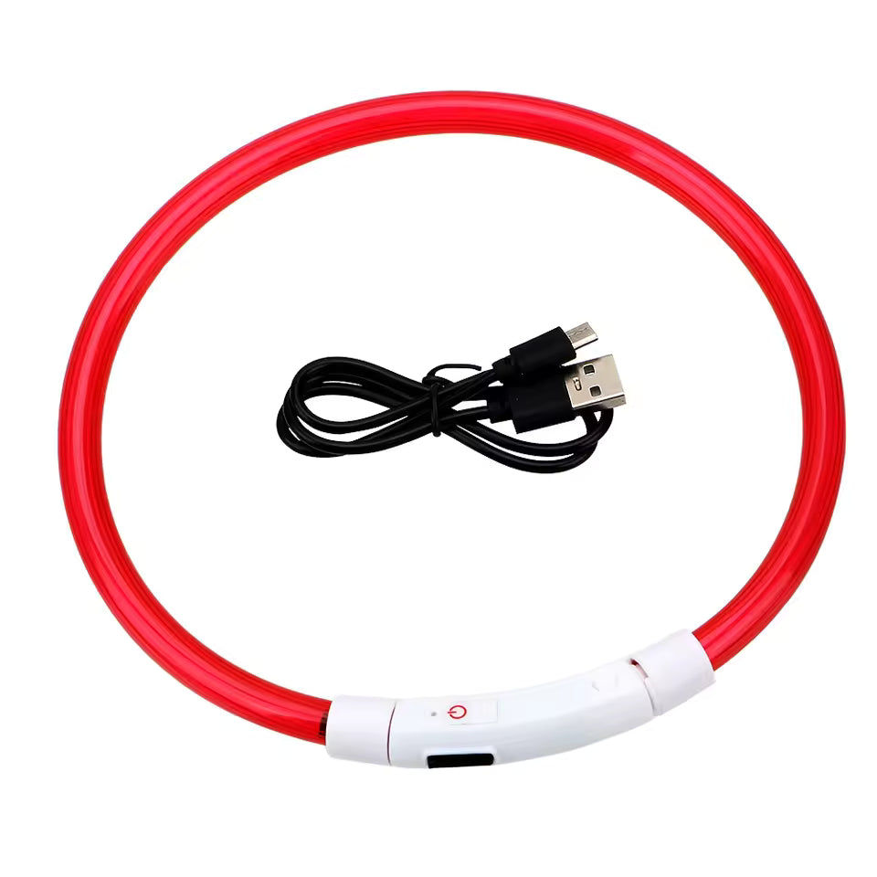 LED collar in red