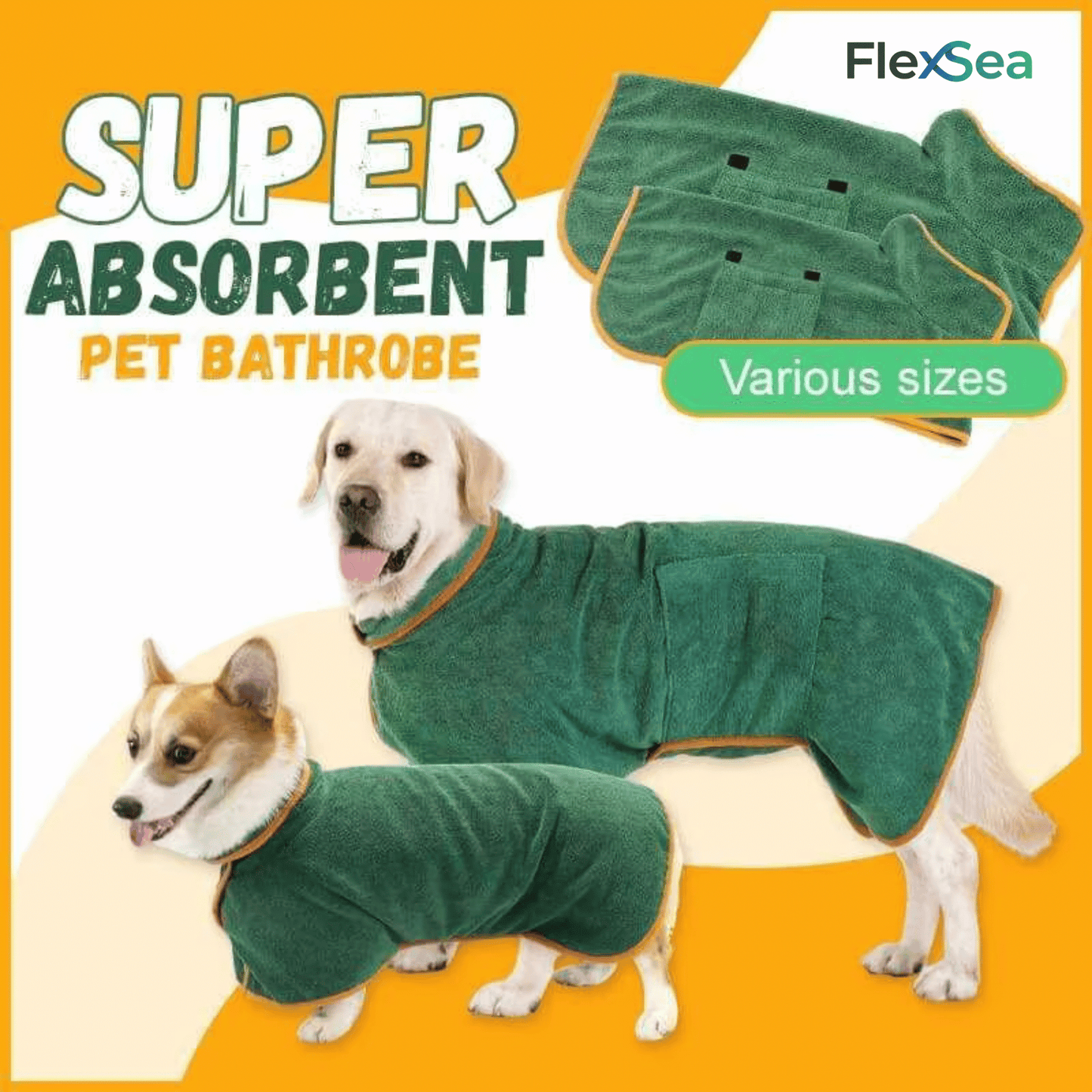 Dog drying robe