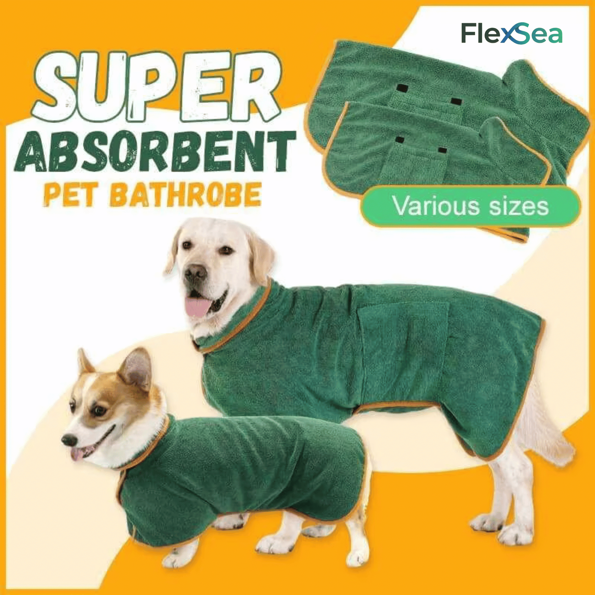 Dog drying robe