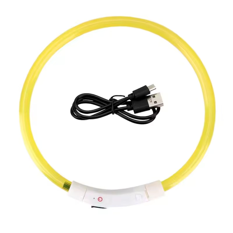 LED collar in yellow